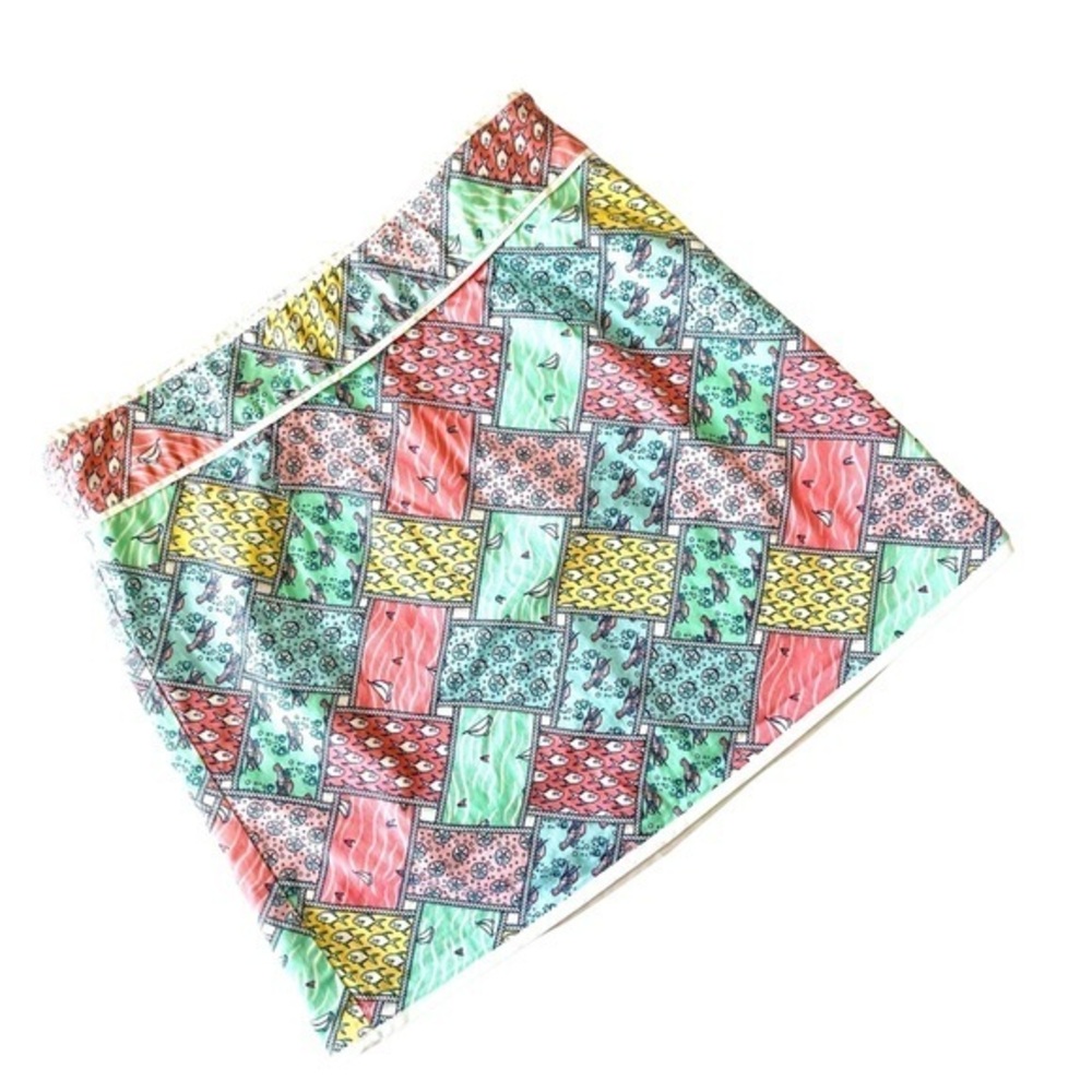 Vineyard Vines Girls Sz12 Nautical Pastel Patchwork Cotton Mini Skirt